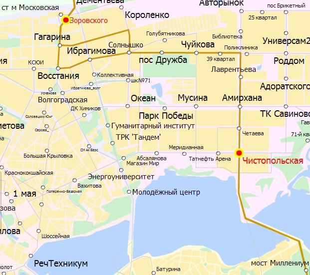 Карта транспорта чистополя